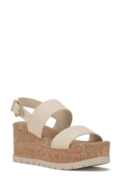 Vince Camuto Miapelle Platform Wedge Sandal In Warm Vanilla