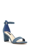 Nine West Pruce Ankle Strap Sandal In Blue