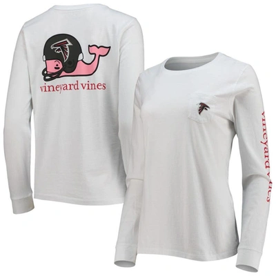 Vineyard Vines White Atlanta Falcons Helmet Long Sleeve T-shirt