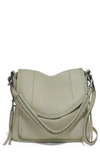 Aimee Kestenberg All For Love Convertible Leather Shoulder Bag In Distressed Silver