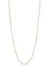 Argento Vivo Sterling Silver Enamel Dot Station Necklace In Gold