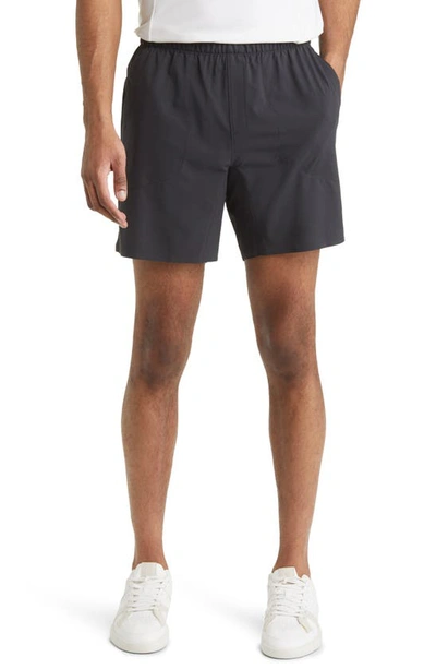 Peter Millar Swift Water Resistant Knit Shorts In Black