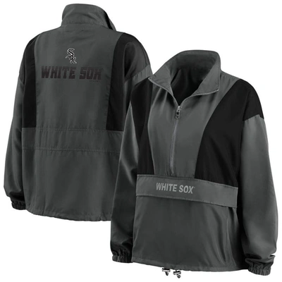 Wear By Erin Andrews Charcoal Chicago White Sox Packable Half-zip Jacket