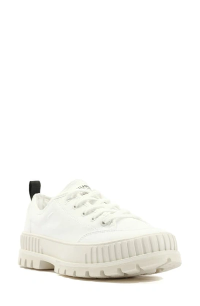 Palladium Pallashock Low Profile Trainer In Star White