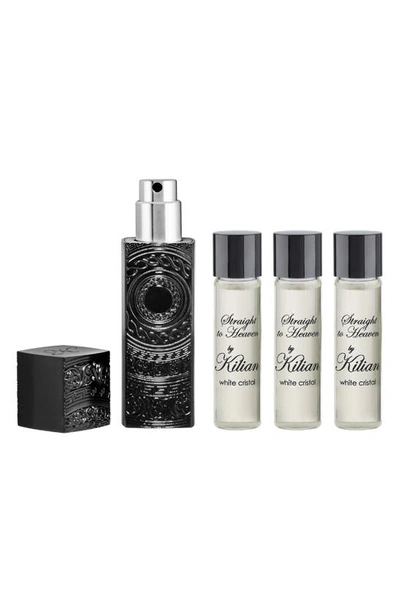 Kilian Straight To Heaven, White Cristal Travel Spray Set 4 X 0.25 oz/ 7.5 ml Eau De Parfum Refillable Trav