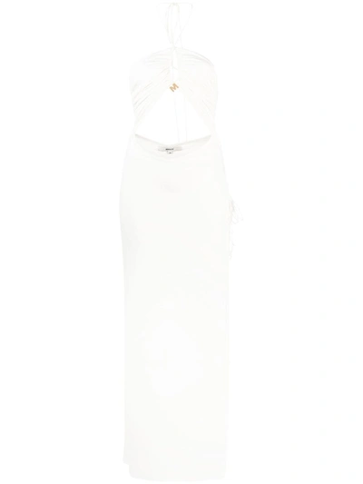 Manurí Zaddy Halterneck Cut-out Dress In White