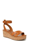 Sarto By Franco Sarto Primrose Platform Wedge Sandal In Tan Brown