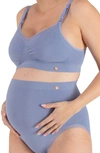 Cache Coeur High Waist Maternity Briefs In Sky Blue