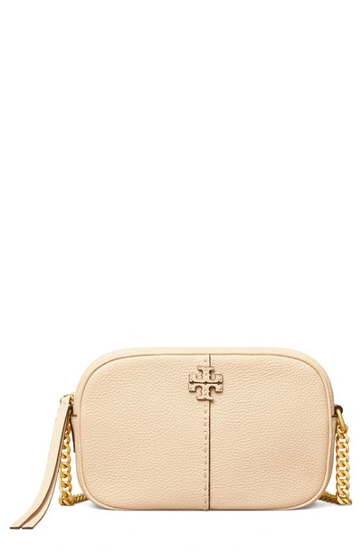 Tory Burch Mcgraw Leather Camera Bag In Brie