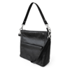 Club Rochelier Ladies Large Leather Multi Zip Pocket Hobo Shoulder Bag In Black
