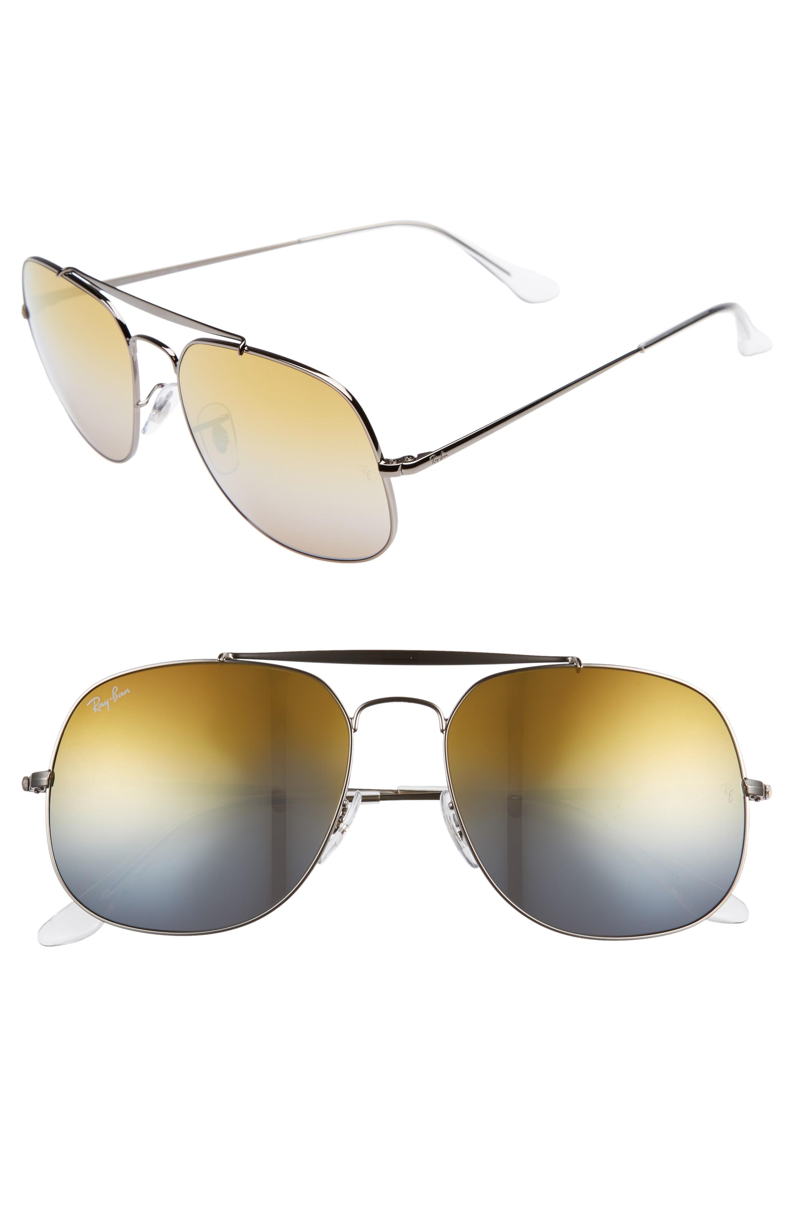 Ray Ban 57mm Aviator Sunglasses - Grey 