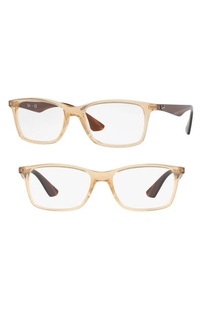 Ray Ban 56mm Optical Glasses - Transparent Brown In Transparent Brown