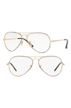 Ray Ban 6489 58mm Optical Glasses In Gold Tortoise