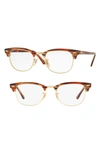 Ray Ban 5154 51mm Optical Glasses - Striped Brown
