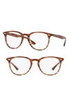 Ray Ban 50mm Optical Glasses - Striped Beige