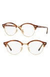 Ray Ban 4246v 49mm Optical Glasses - Striped Brown