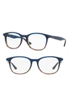 Ray Ban 52mm Optical Glasses In Blue Stripe