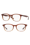 Ray Ban 52mm Optical Glasses - Striped Brown