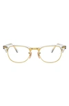 Ray Ban 49mm Optical Glasses In Transparent