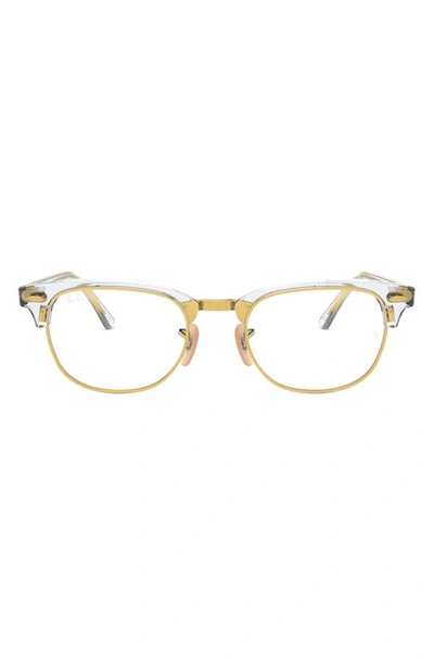 Ray Ban 49mm Optical Glasses In Transparent