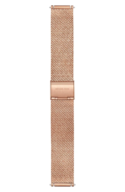 Michael Kors Sofie 18mm Mesh Watch Strap In Rose Gold