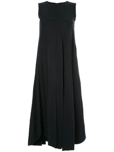 Song For The Mute Flared Twisted Dress - Black