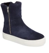 Jslides Allie Faux Fur Lined Platform Boot In Navy Suede