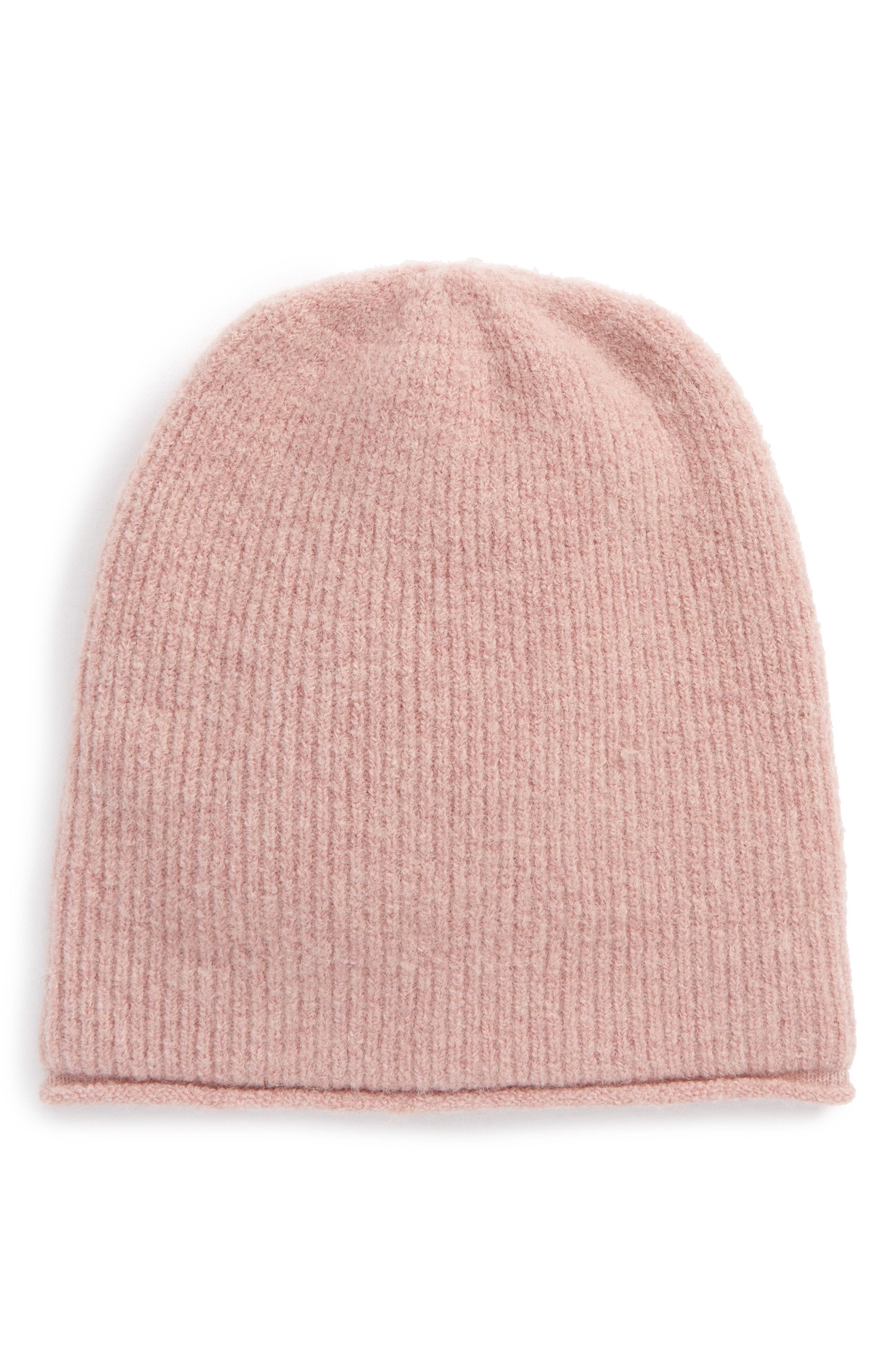 madewell pink beanie