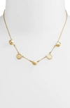 Anna Beck Semiprecious Stone Station Necklace In Gold/ Silver/ Pearl