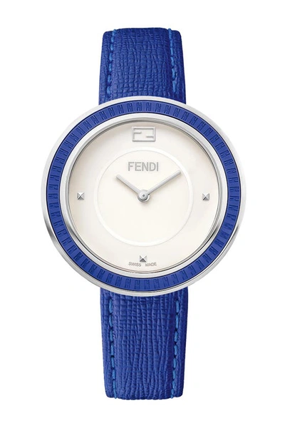 Fendi My Way Leather Strap Watch, 36mm In Two Tone