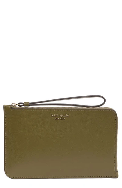 Kate Spade Cameron Medium Wristlet In Dried Moss