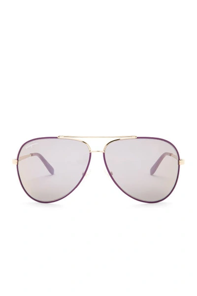 Ferragamo Salvatore  60mm Aviator Sunglasses In Quartz Sat