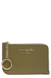 Kate Spade Cameron Medium Zip Card Holder In Dried Moss