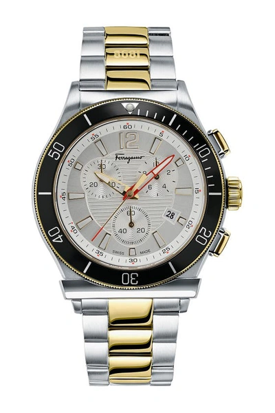 Ferragamo 1898 Sport Chronograph Watch In Multi