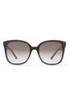 Ferragamo 56mm Square Sunglasses In Black