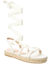 Stuart Weitzman Espadrille Flat Sandal In White