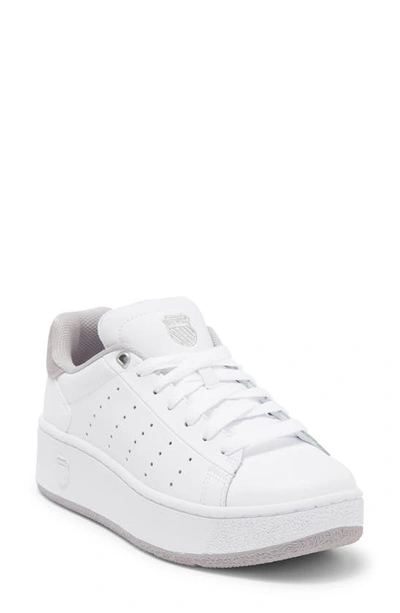 K-swiss Classic Pf Platform Sneaker In White/ Raindrops