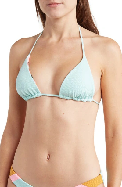 Maaji Sea Glass Balmy Reversible Bikini Top In Blue