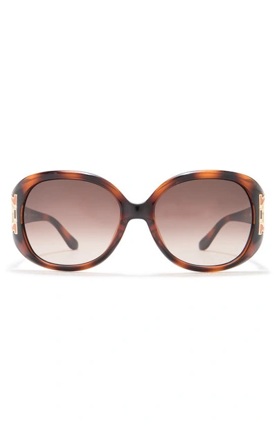 Ferragamo 57mm Oversized Sunglasses In Dark Tortoise