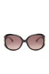 Ferragamo 57mm Oversized Sunglasses In Black