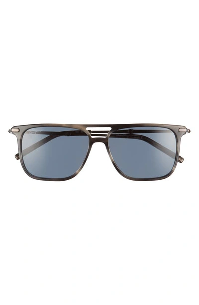 Ferragamo Salvatore  57mm Square Sunglasses In Striped Grey