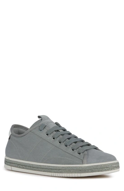 Geox Pieve Canvas Sneaker In Light Pastel Gray