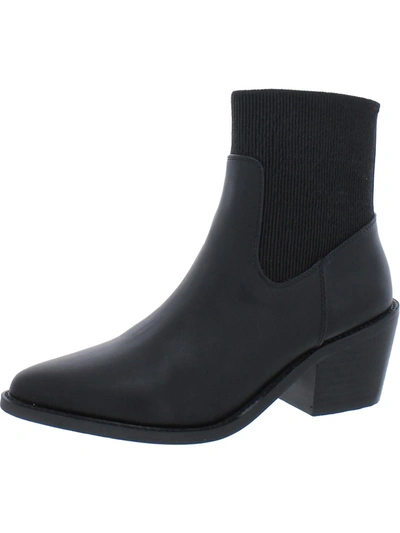 Dolce Vita Womens Faux Leather Pointed Toe Ankle Boots In Black