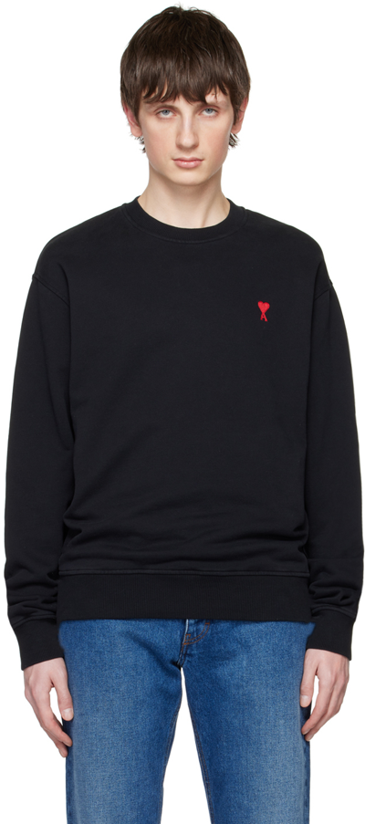 Ami Alexandre Mattiussi Black Ami De Cœur Sweatshirt