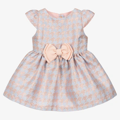Angel's Face Baby Girls Blue & Pink Houndstooth Dress