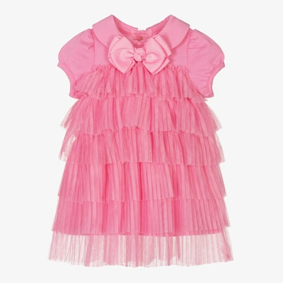 Angel's Face Baby Girls Pink Tiered Ruffle Dress