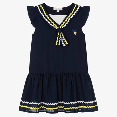 Angel's Face Babies'  Girls Navy Blue Crêpe Sailor Dress