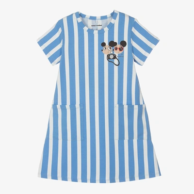 Mini Rodini Babies' Girls Blue Stripe Ritzratz Dress