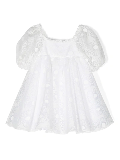 Tartine Et Chocolat Babies'  Girls White Cotton Floral Dress