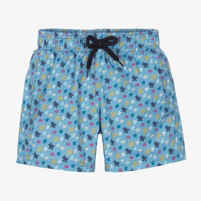 Vilebrequin Kids' Boys Blue Mirco-turtle Swim Shorts